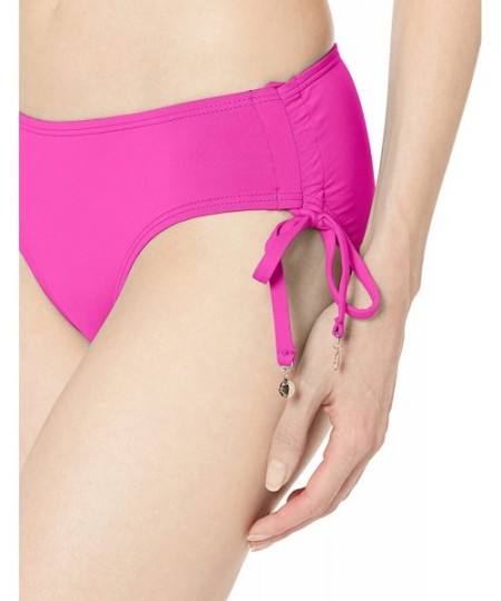 Tankinis Women's Alex Solid Side Tie Adjustable Bikini Swim Bottom - New Pink - CQ18K2RUX75