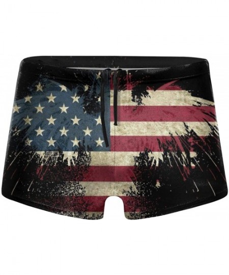 Briefs Men's Swimwear Briefs Swim Trunk American Flag Bikini Boxer Swimsuit - Usa Flag 13 - CB19CD8XIS2