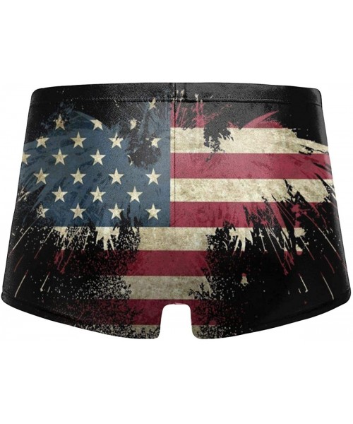 Briefs Men's Swimwear Briefs Swim Trunk American Flag Bikini Boxer Swimsuit - Usa Flag 13 - CB19CD8XIS2