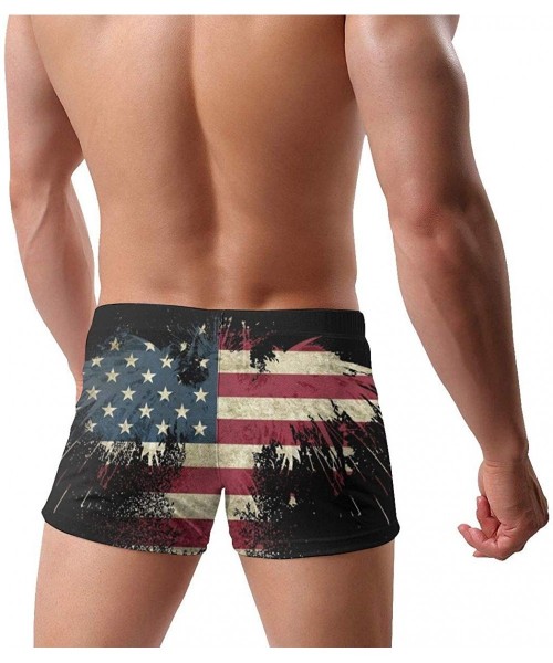 Briefs Men's Swimwear Briefs Swim Trunk American Flag Bikini Boxer Swimsuit - Usa Flag 13 - CB19CD8XIS2