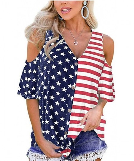 Racing 4th of July Tank Tops Shirts for Women American US Flag Graphic Patriotic Tank Tops Shirts - 4 - Red1 - C5190GEXEZ4