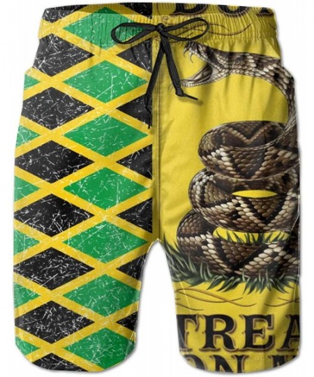 Board Shorts Mens Summer Casual Swim Trunks- Don't Tread On Me Board Shorts Beachwear Pants - Jamaican Flag Caribbean and Don...