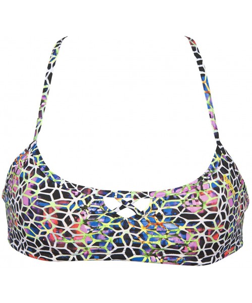 Tops Women's Rule Breaker Be Bandeau MaxLife Bikini Top - Mosaic - C518CKLSMCX