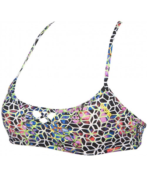 Tops Women's Rule Breaker Be Bandeau MaxLife Bikini Top - Mosaic - C518CKLSMCX