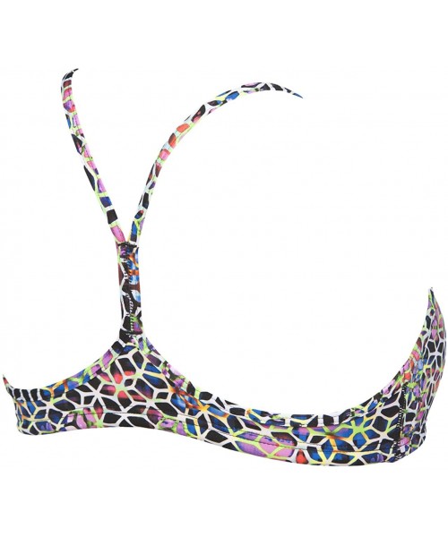 Tops Women's Rule Breaker Be Bandeau MaxLife Bikini Top - Mosaic - C518CKLSMCX