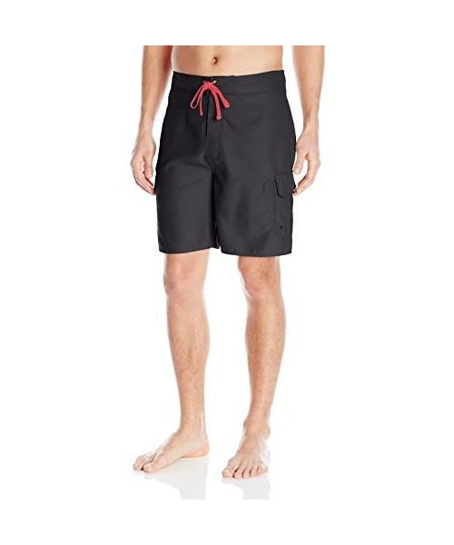 Trunks Men's Hybrid Fishing Swim Shorts - Black/Grey - CR12C4BJ1RR