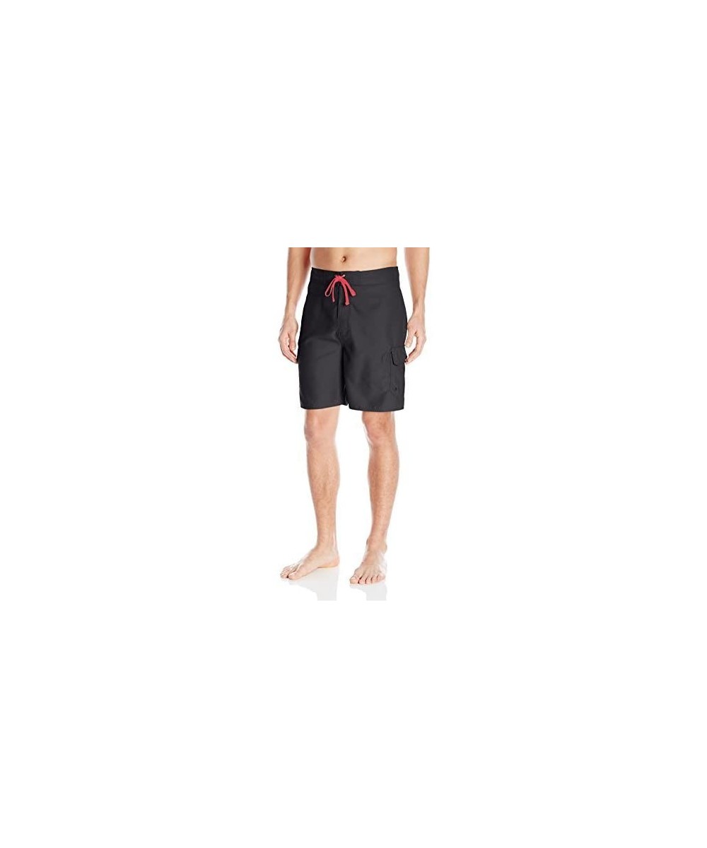 Trunks Men's Hybrid Fishing Swim Shorts - Black/Grey - CR12C4BJ1RR