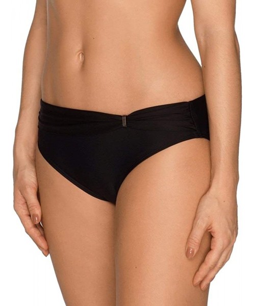 Bottoms Women's Cocktail Full Bikini Brief Swim Bottom 40-001-5 M Black - C41202RS77P