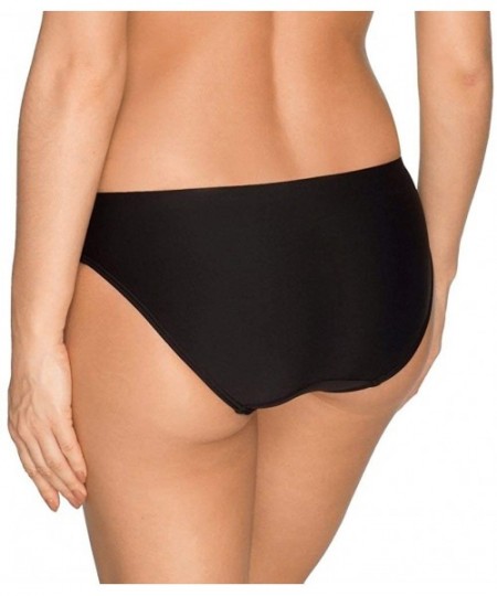 Bottoms Women's Cocktail Full Bikini Brief Swim Bottom 40-001-5 M Black - C41202RS77P