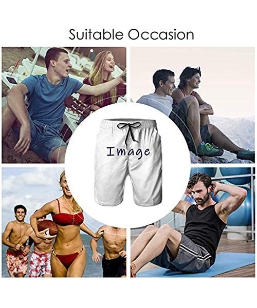 Board Shorts New Dads Beach Shorts Relaxed Fit Swimming Shorts Beach Half Pants - White - CD19E729MAX