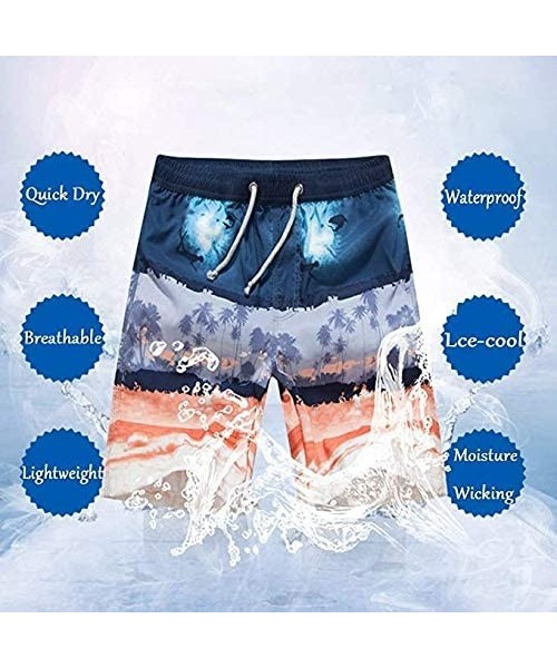 Board Shorts New Dads Beach Shorts Relaxed Fit Swimming Shorts Beach Half Pants - White - CD19E729MAX