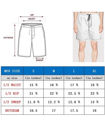 Board Shorts Men's Summer Swimming Trunks Shorts Fashion Quick Dry Swim Trunks - White-31 - CR18U9ATRAI