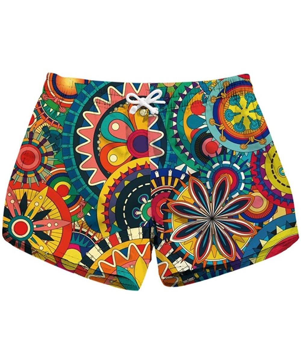 Board Shorts Clip Women's Quick Dry Board Shorts Beach Shorts-3-Lbp-6041 - Art Circle Design - CL19CQKYQQ6