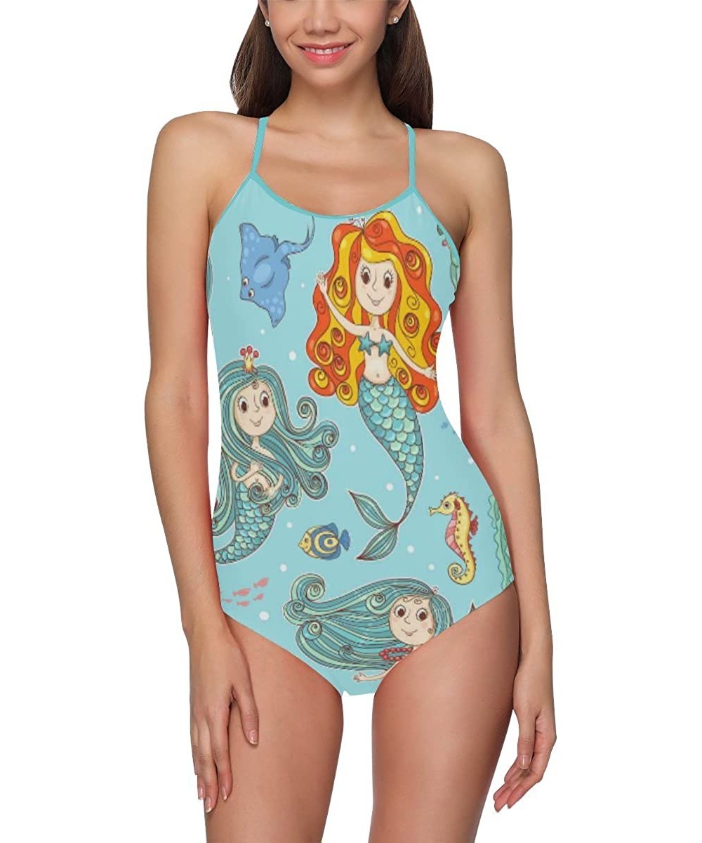 One-Pieces Tropical Sea Ocean Unique One Piece Swimsuit Swimwear Bathing Suit for Women Juniors (XS-3XL) - Multi 9 - CD18ECZUK5Z