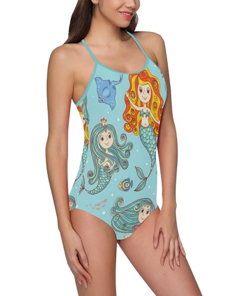 One-Pieces Tropical Sea Ocean Unique One Piece Swimsuit Swimwear Bathing Suit for Women Juniors (XS-3XL) - Multi 9 - CD18ECZUK5Z