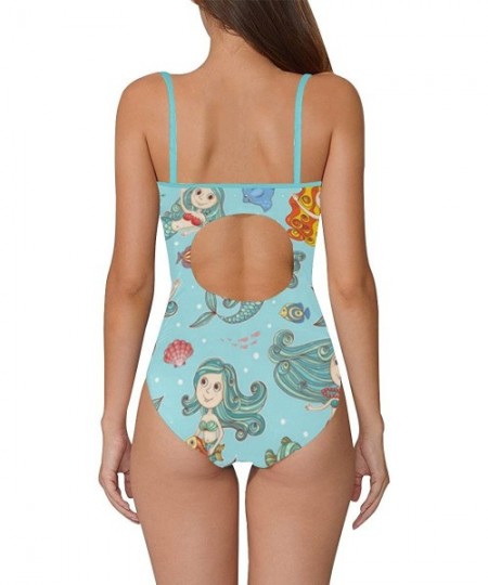 One-Pieces Tropical Sea Ocean Unique One Piece Swimsuit Swimwear Bathing Suit for Women Juniors (XS-3XL) - Multi 9 - CD18ECZUK5Z