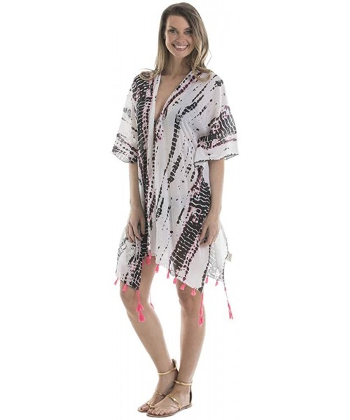 Cover-Ups Cover Ups - Black White Pink Reptile Print - C4197E0H5YA