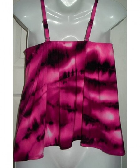 Tankinis Kirkland Signature Tankini Swimsuit TOP- Look & Feel Slimmer! - Pink/Black - CM12GS5QZXN