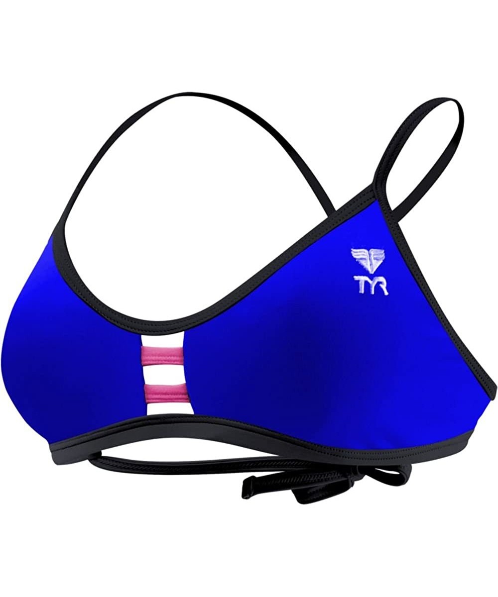 Racing Women's Solid Pacific Tieback Top - Royal/Black - CF184YTEWT3