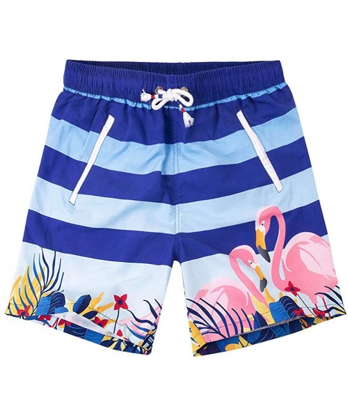 Board Shorts Men's Cargo Shorts Beach Board Shorts Summer Swim Trunks Loose Beach Twill Shorts - Flamingo - CD18OKKYUX4