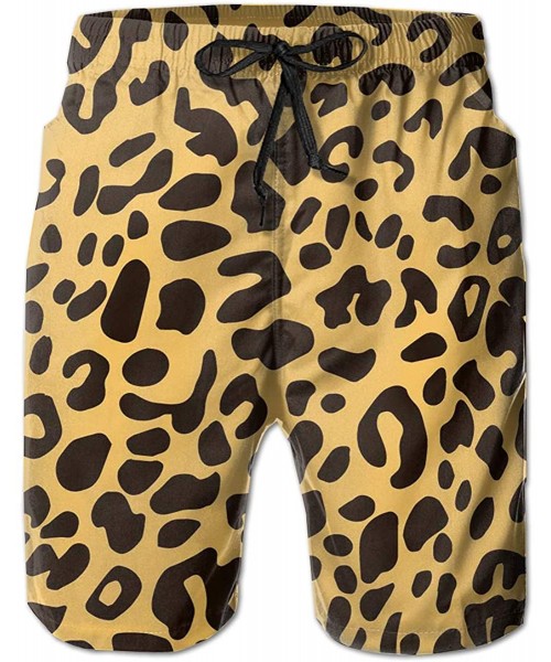 Trunks Boys Board Shorts Colorful Leopard Print Quick Dry Swim Surf Trunks - C918QIG8WY2