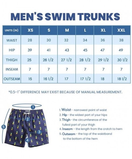 Trunks Mens Slim Fit Quick Dry Swim Shorts Swim Trunks Mens Bathing Suits with Mesh Lining - 1852550-blue Leopard-2 - CG1972U...