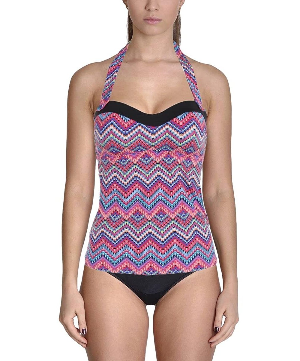 Tankinis Women's Rio Carnivale Bandeau Halter Tankini - Multi - CO128CPFR4F