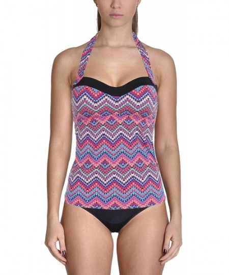 Tankinis Women's Rio Carnivale Bandeau Halter Tankini - Multi - CO128CPFR4F