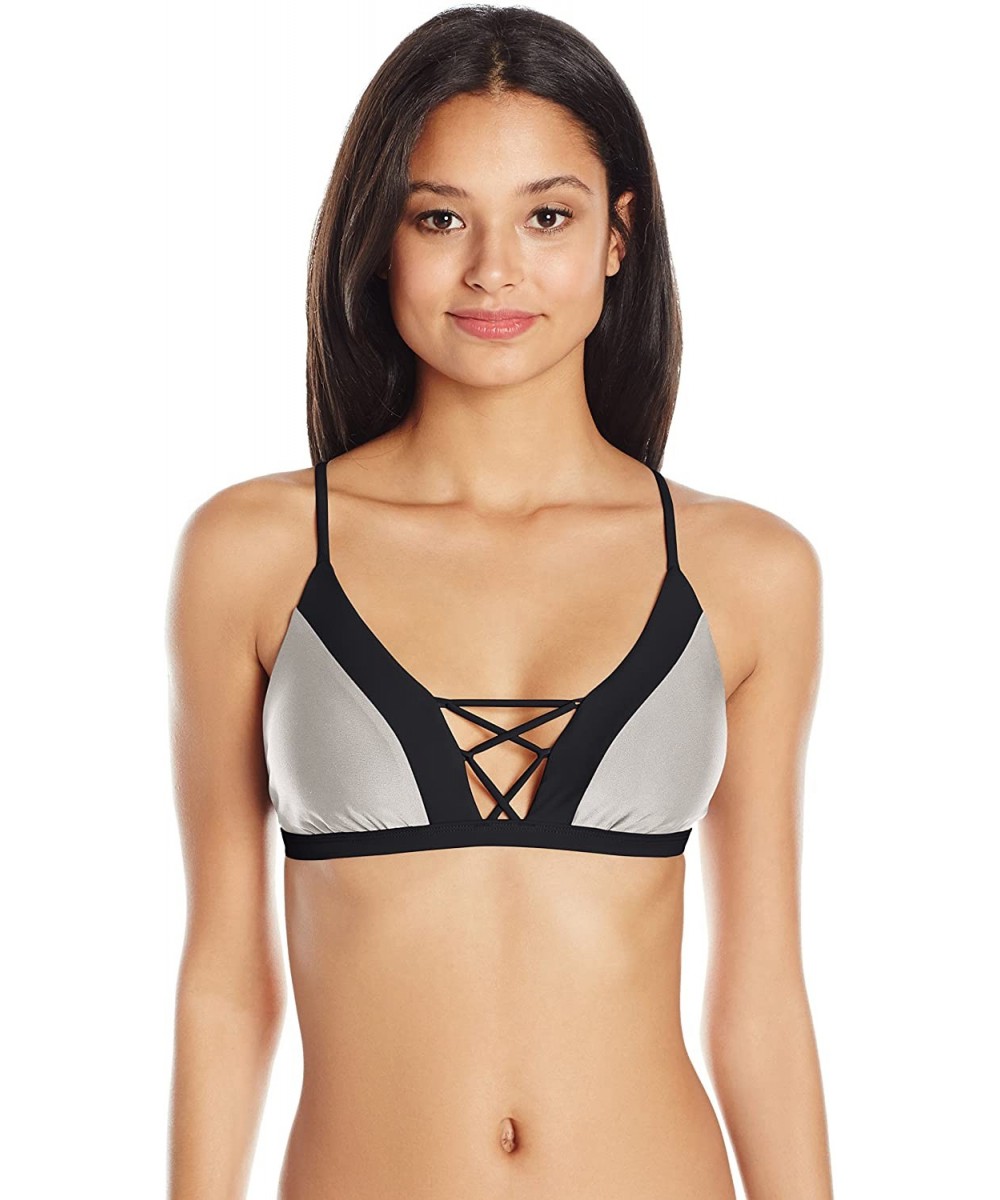 Tops Women's Bikini Top Swimsuit - Seaway Silver - CX18697IGMY