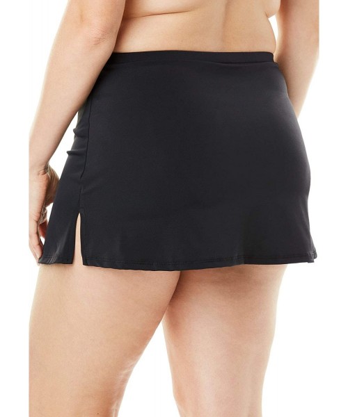 Bottoms Women's Plus Size Side Slit Swim Skirt - Navy (3144) - C3197C9098Z