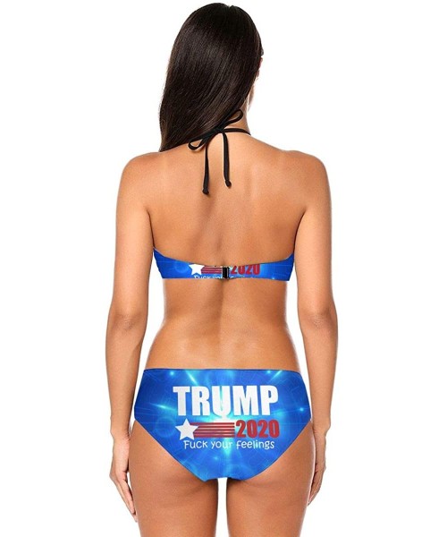 Sets Trump 2020 F Your Feeling Women's Sexy Fashion Swim Trunks Bikini Swimsuit Trunks - Black - CX199C0W6WE