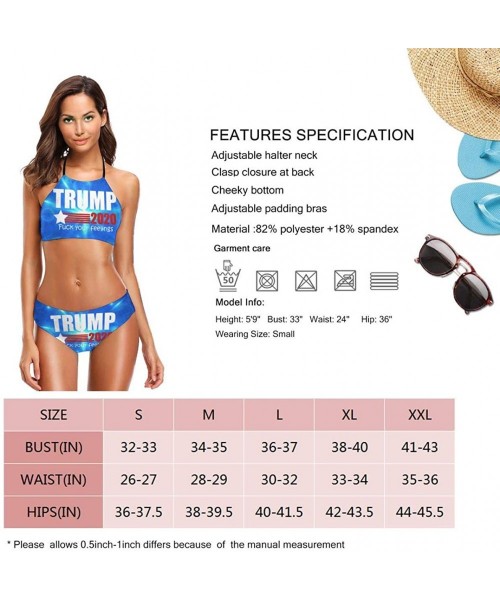 Sets Trump 2020 F Your Feeling Women's Sexy Fashion Swim Trunks Bikini Swimsuit Trunks - Black - CX199C0W6WE