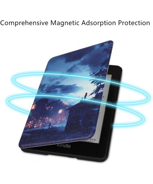 Sets Case Kindle Paperwhite 4 2018 PU PC 360° Protective Flip Automatic Wake Up or Sleep Flower Shark Magnetic Cover 6 6 - CD...