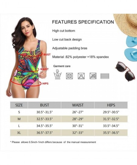 One-Pieces Cannabis Leaf Women's One-Piece Swimsuits Elegant Vintage Swimwear Classic Bathing Suit - White - CO18SWNG3C0