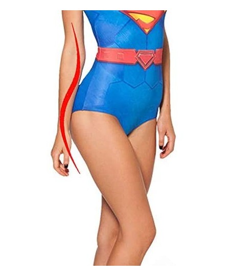 One-Pieces Women's One Piece Swimsuits Digital Print Monokini Shapewear Bathing Suits Tight Stretch Bikini Swimwear Superman ...