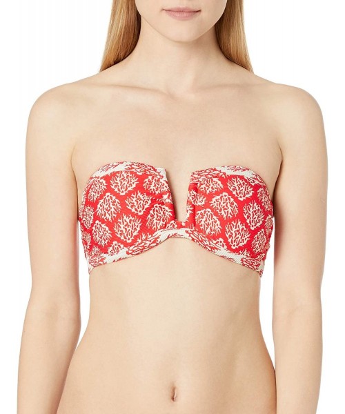 Tops Women's Coralina Bandeau Bikini Top - Red - CB18XKZO35R