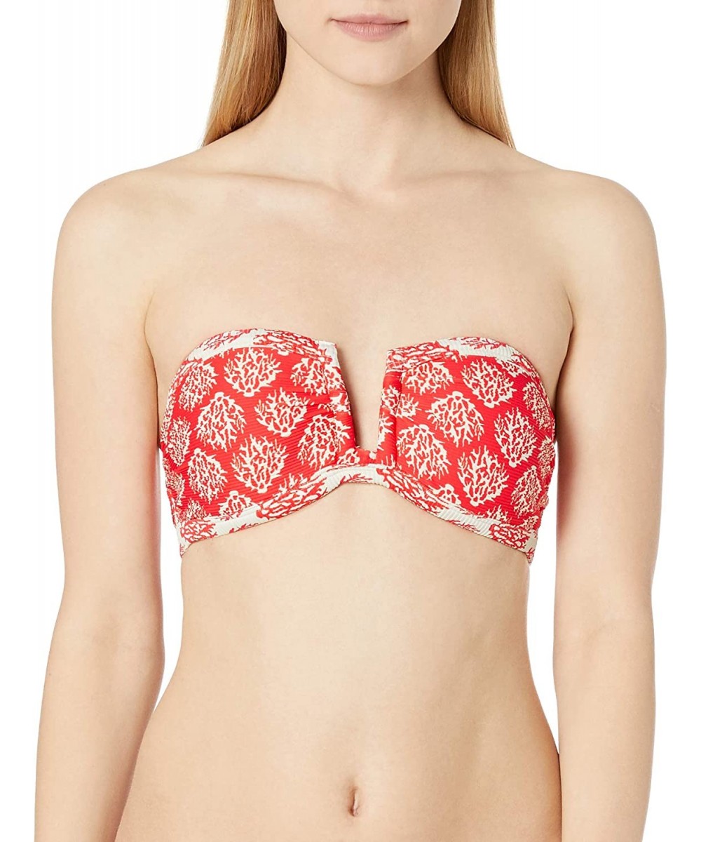 Tops Women's Coralina Bandeau Bikini Top - Red - CB18XKZO35R