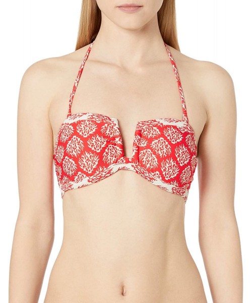 Tops Women's Coralina Bandeau Bikini Top - Red - CB18XKZO35R