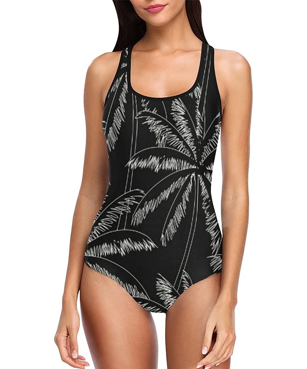 One-Pieces Unique Tropical Leaf One Piece Swimsuit Swimwear Bathing Suit for Women Juniors (XS-3XL) - Multi 7 - CK18EDQWAR7