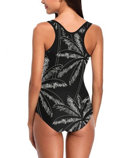 One-Pieces Unique Tropical Leaf One Piece Swimsuit Swimwear Bathing Suit for Women Juniors (XS-3XL) - Multi 7 - CK18EDQWAR7