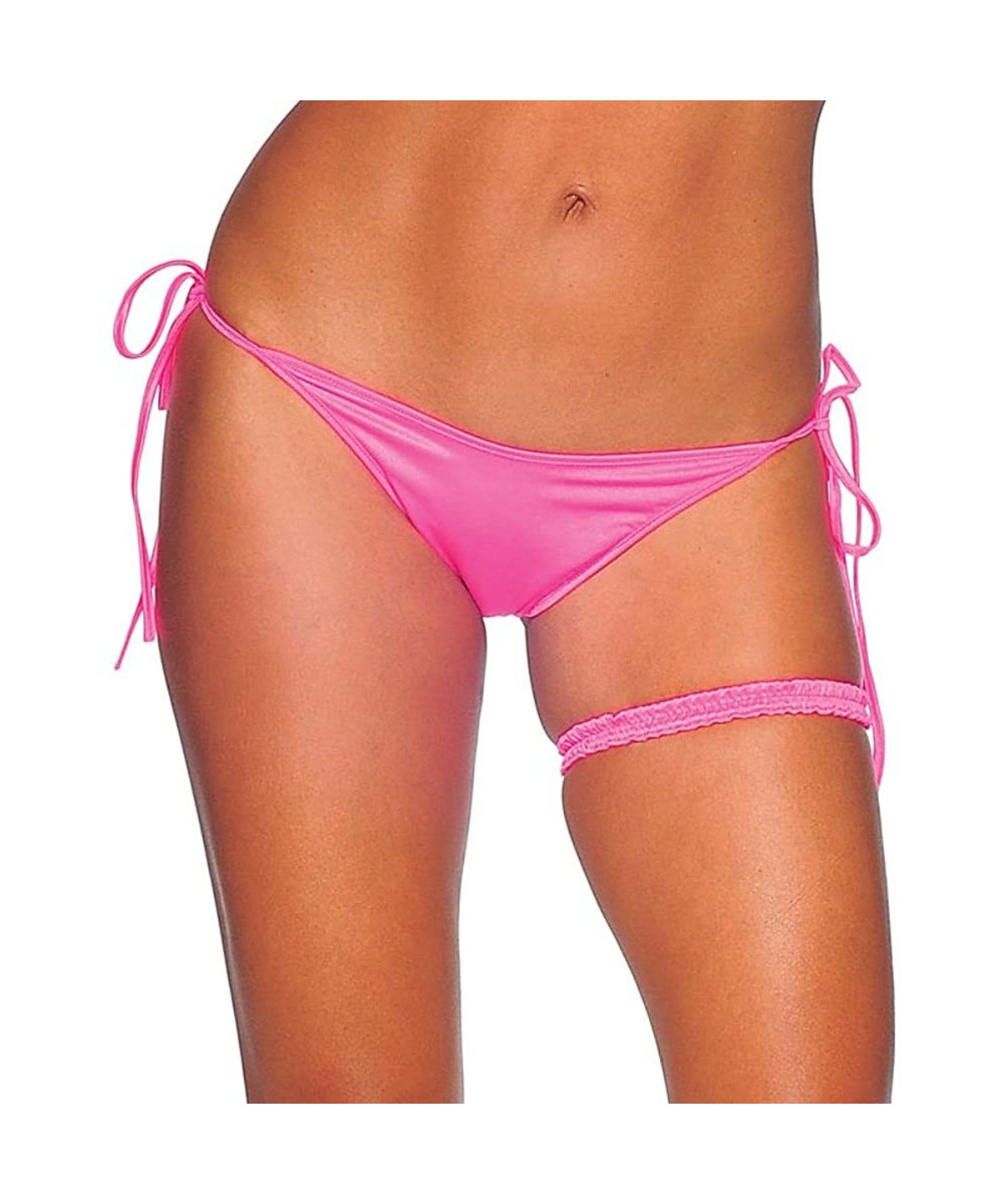 Tankinis Women's Tie Side Extreme Scrunch Bottom - Fuschia - C612NVG19O7