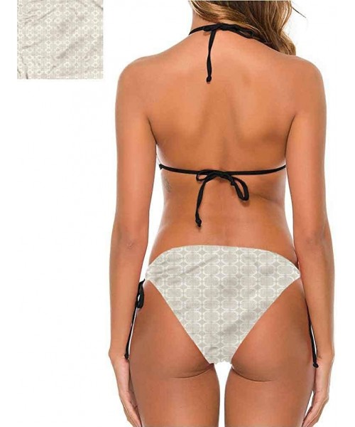 Bottoms Swimwear Damask- Small Flowers Leaves Make You Feel Comfortable/Confident - Multi 10-two-piece Swimsuit - CO19E75OADT