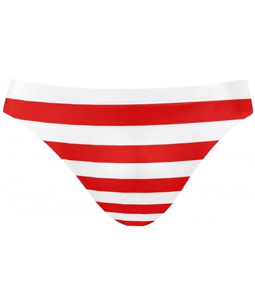 Briefs Red White Stripe Men Sexy Bikini Swimwear Swimsuit S 2060010 - One Color - CT18AZH7GN6