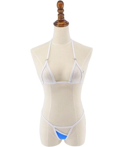 Sets Various Styles Micro Bikini Set Extreme Bikinis Sexy Mini G String & Thong Swimsuit Slutty Bathing Suit White Blue - CP1...