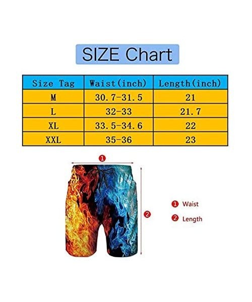 Board Shorts Racing Cars Men's Colorful Swim Trunks Beach Board Shorts with Lining - Racing Cars - CT196IQI4N6