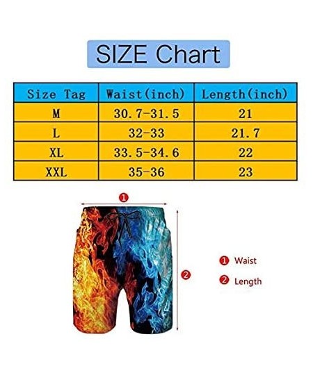 Board Shorts Racing Cars Men's Colorful Swim Trunks Beach Board Shorts with Lining - Racing Cars - CT196IQI4N6