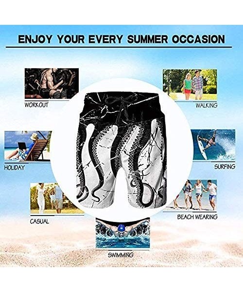 Board Shorts Racing Cars Men's Colorful Swim Trunks Beach Board Shorts with Lining - Racing Cars - CT196IQI4N6