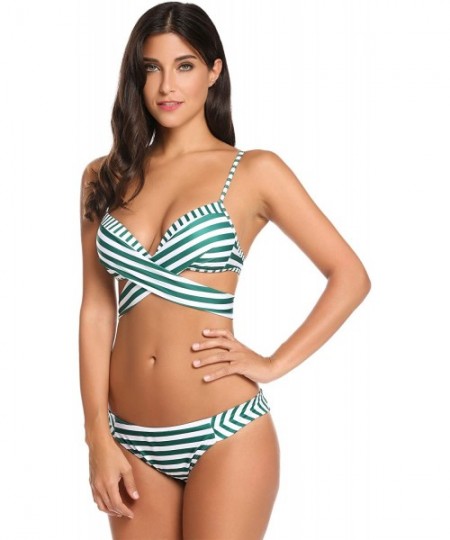 Racing Athletic One Piece Swimsuit Womens Backless Bathing Suit S-XXL - Strap 6535-green - CA193OQ2SZG