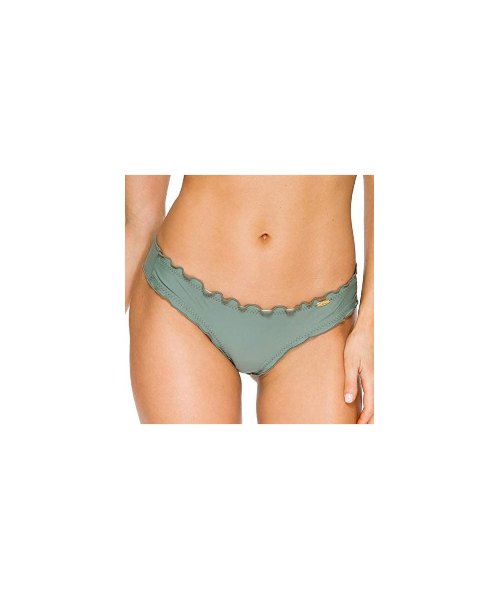 Tankinis Women's Cosita Buena Wavey Brazilian Ruched Back Bikini Bottom - Army - CZ187LLY89R