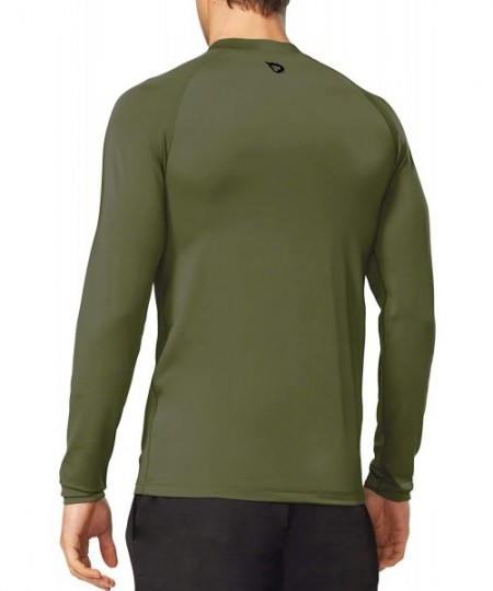 Rash Guards Men's Long Sleeve Rashguard Sun Protective Swim Shirt UPF 50+ - Green - CV196IKSTHU